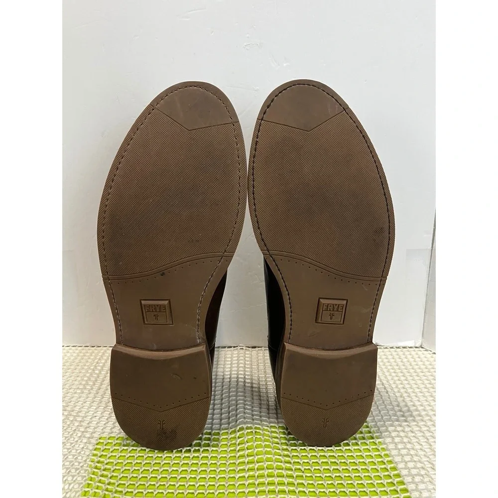 Frye Chelsea Boots Mens 13 Dark Brown Leather Elastic Ankle Preppy Good